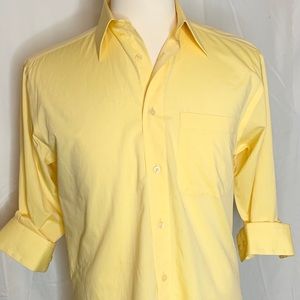 Bachrach Yellow button down dress shirt.